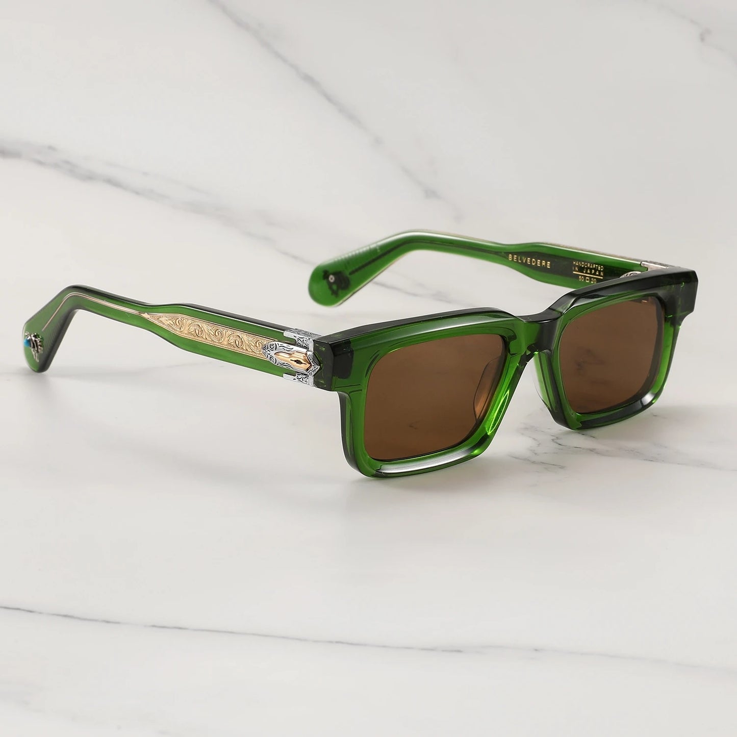 PRILEY Belvedere Vintage Square Sunglasses for Men & Women