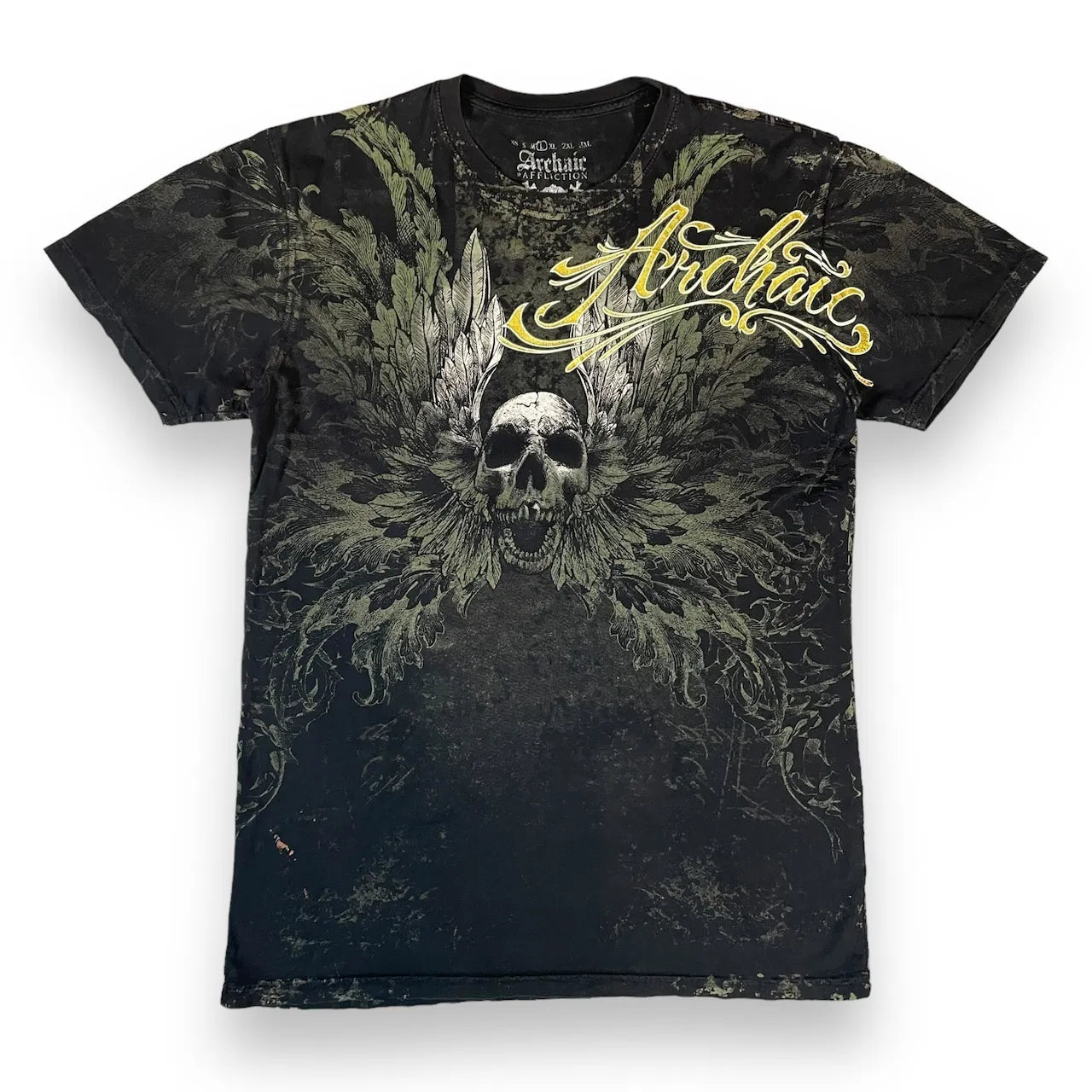Men's Affliction Style Y2K Graphic Tee – Double-Sided Print