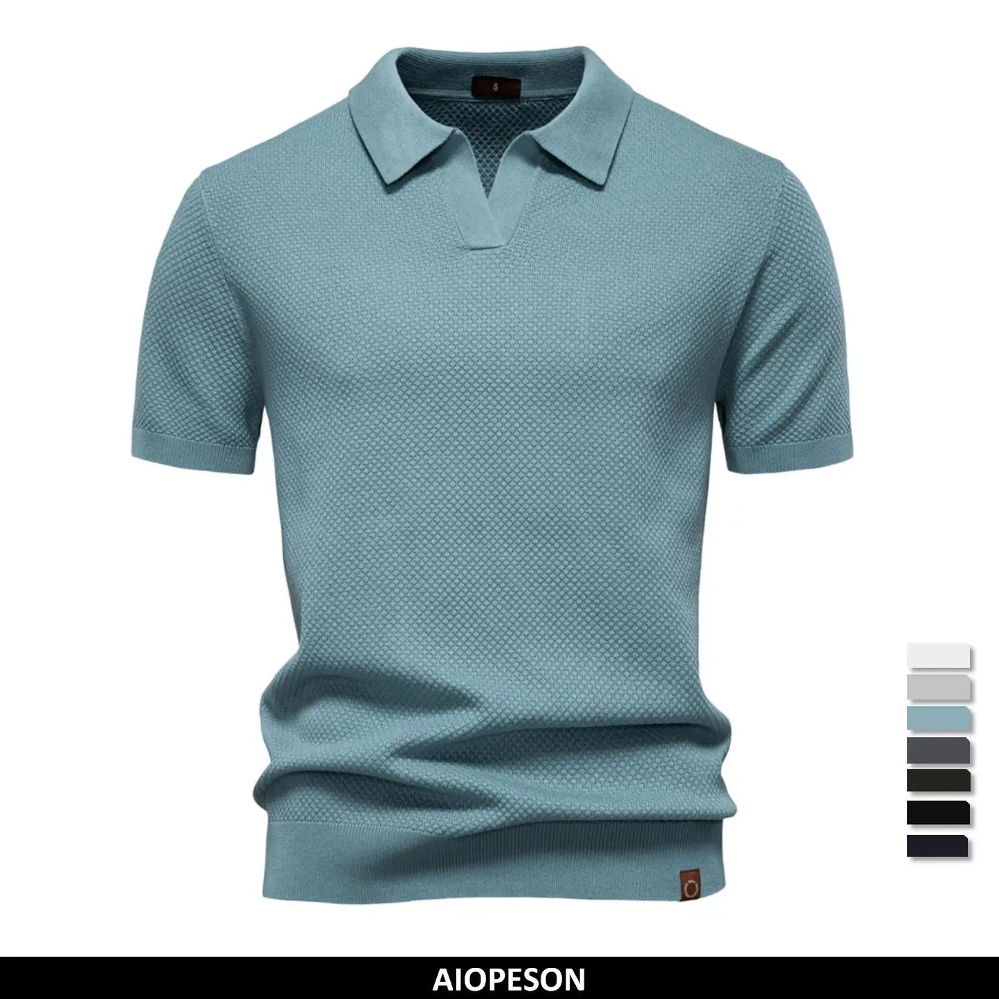 Men's Premium Solid Polo Shirt | Breathable Knit Casual Top