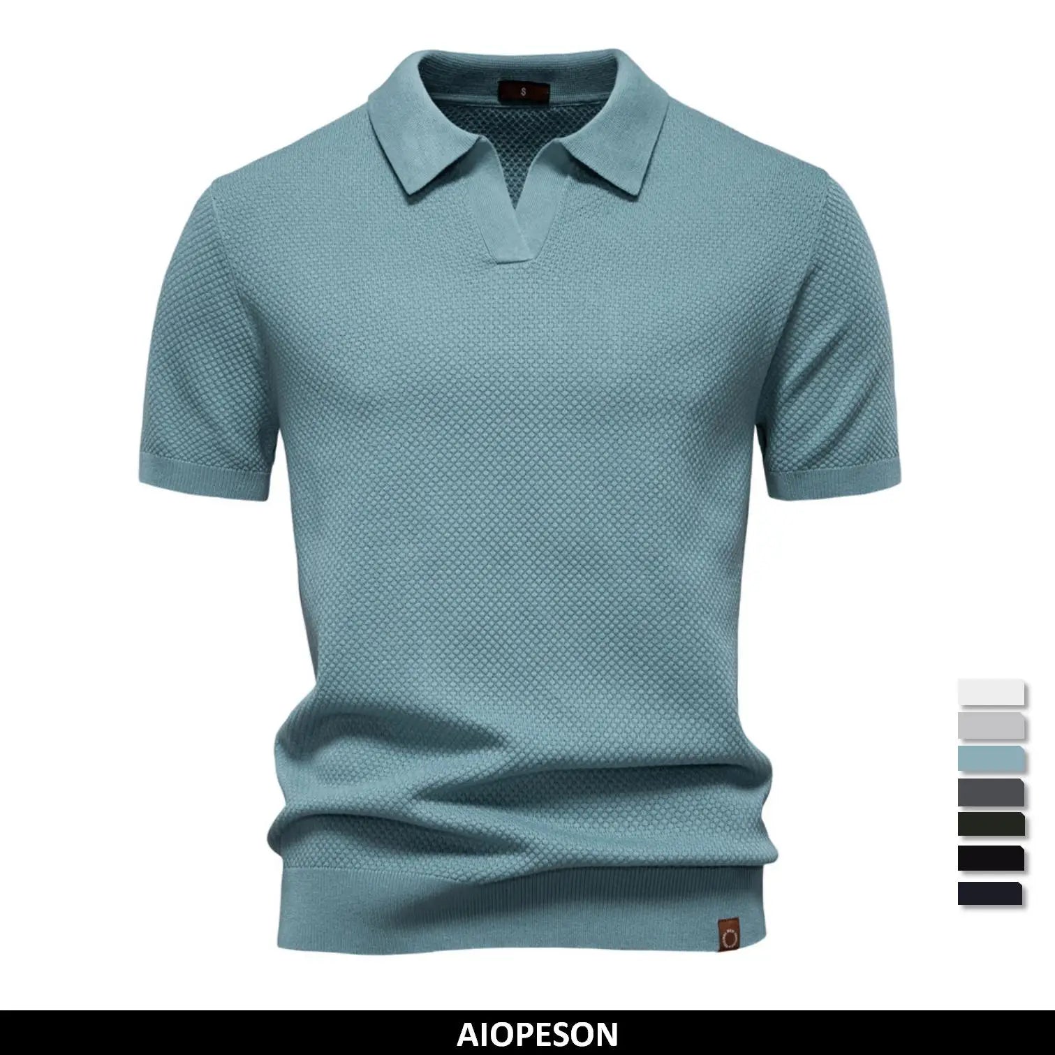 Men's Premium Solid Polo Shirt | Breathable Knit Casual Top