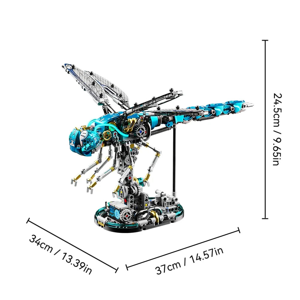 Creative Mechanical Dragonfly Construction Set Animal Building Blocks  MOC Educational Toy for Kids Adults STEM Learning Kit