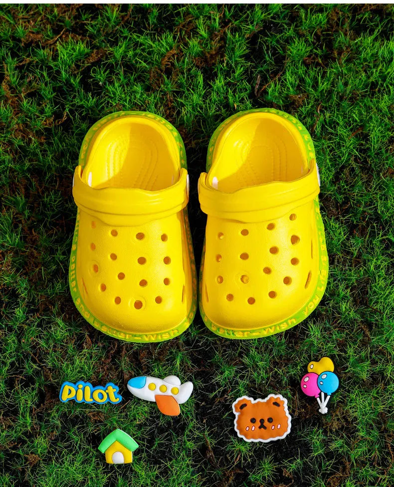 Cartoon Kids’ Summer Garden Clogs