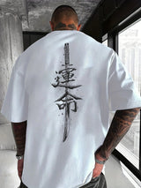 Men's Japanese Samurai Printed Pure Cotton T-Shirt