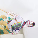 Ins Famous Fashion Classic Printed PU Leather Women's Handbags – Luxury Elegant Shoulder Crossbody Top Handle Bag