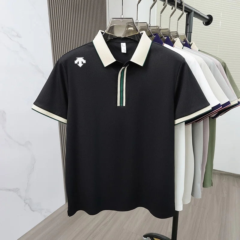 Men's Embroidered Polo Shirt – Breathable Summer Style