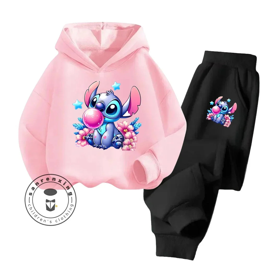 Disney Stitch Long Sleeve Hoodie & Pants Set