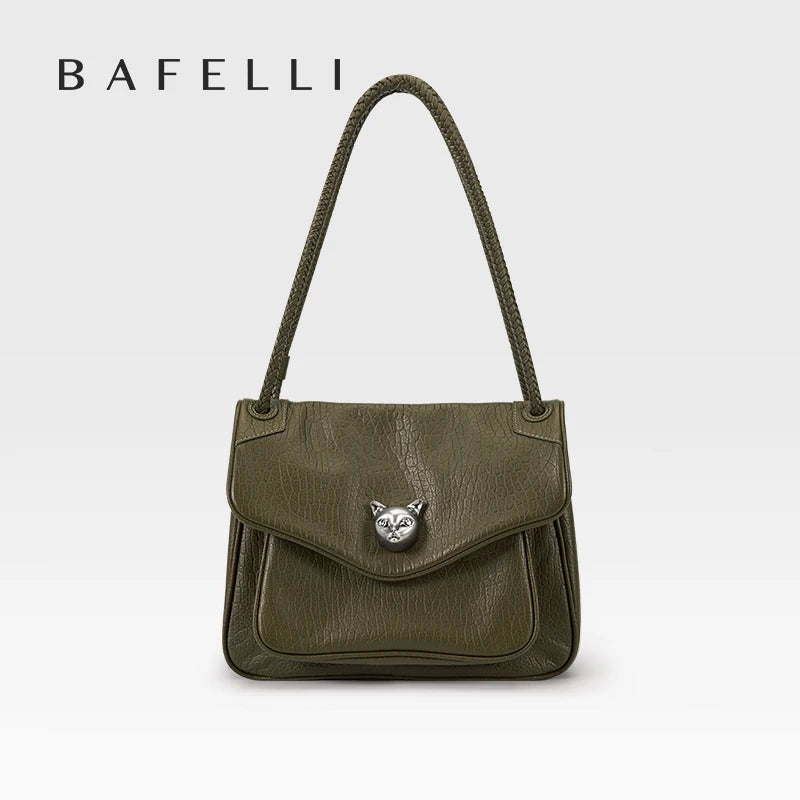BAFELLI Genuine Leather Chain Bag – Chic Crossbody Tote