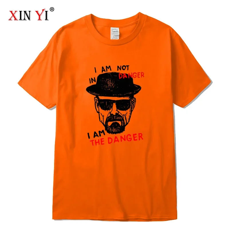 Men's T-shirt 100% Cotton Short Sleeve Breaking Bad Men T-shirt Casual Heisenberg Print Summer Tshirt Cool T-shirt Male Men Tops