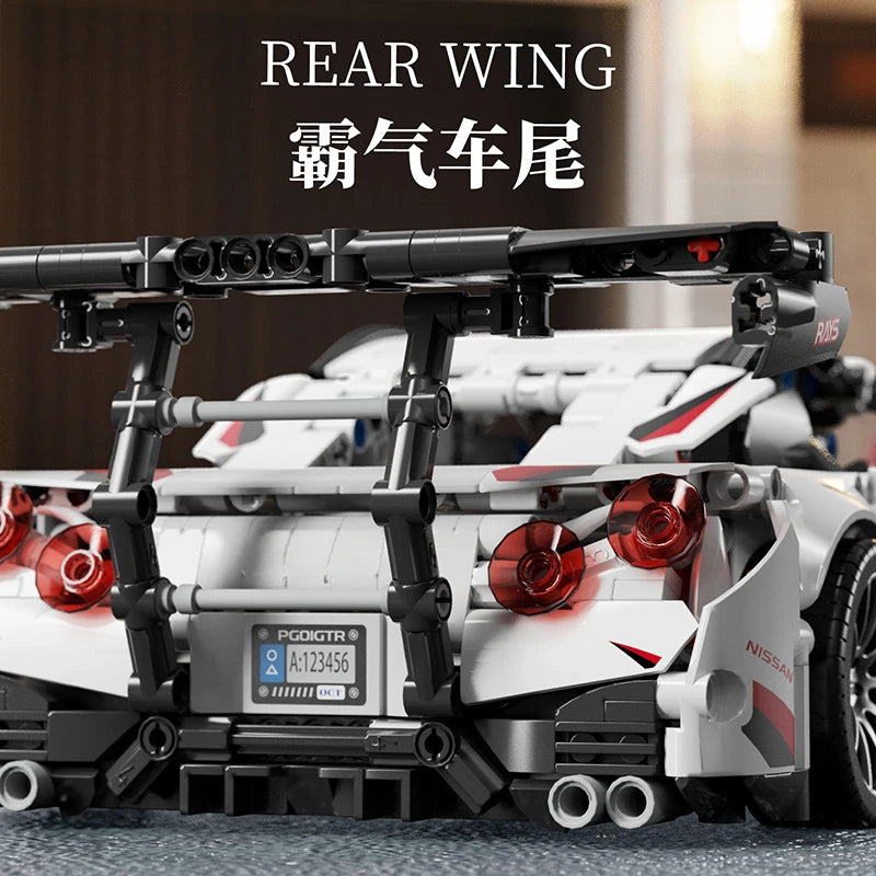 Building blocks compatible with concept White Sports car Super Racing Building Blocks Brick model Speedcar Children's gift
