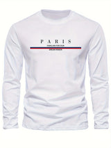 Paris Print Relaxed Fit Pullover – Premium Cotton Casual O-Neck Hoodie