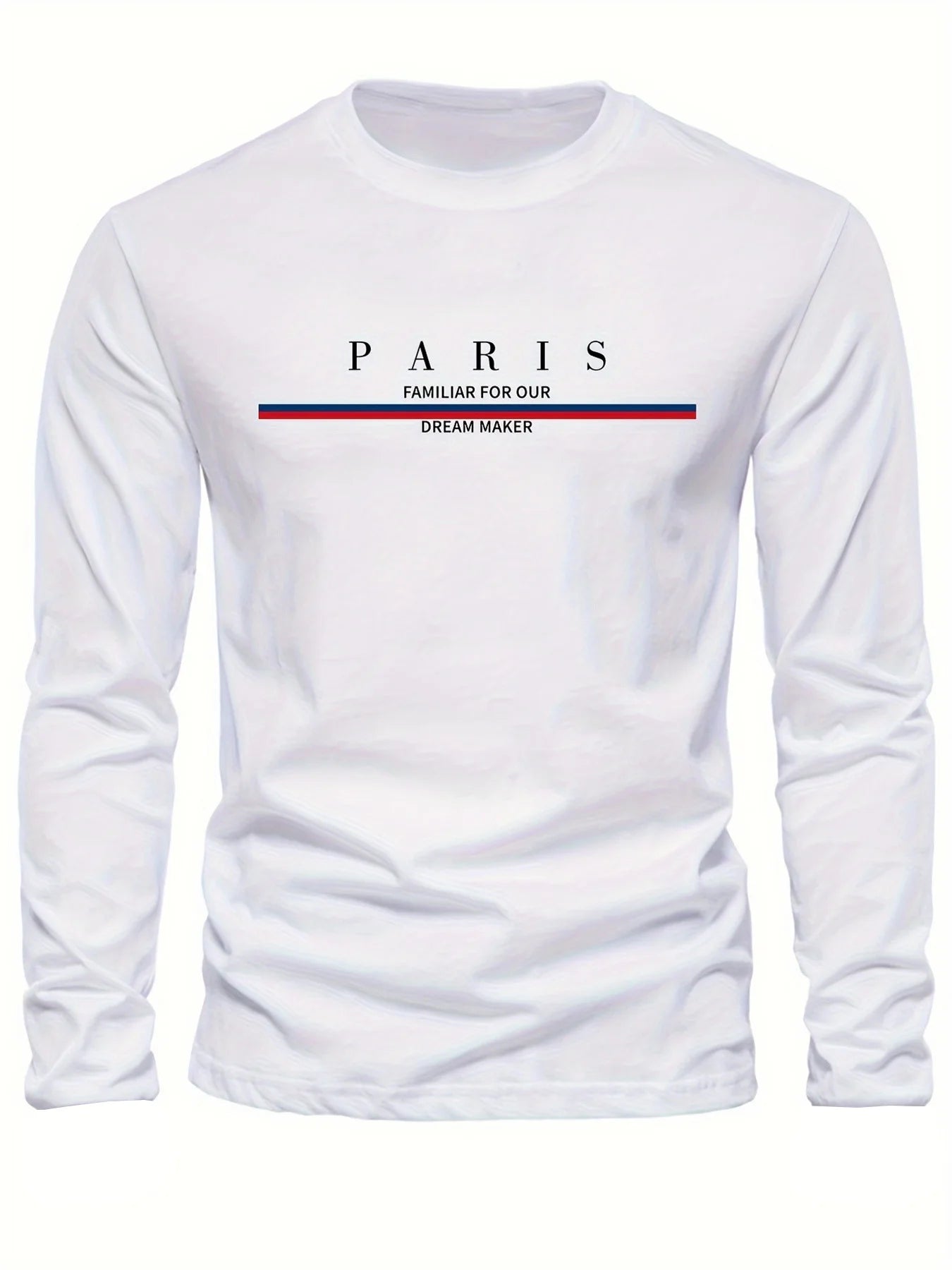 Paris Print Relaxed Fit Pullover – Premium Cotton Casual O-Neck Hoodie