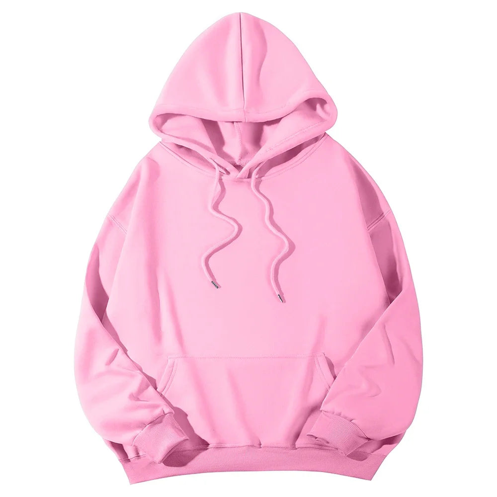 Autumn Winter Fleece Hoodies Fashion Casual Sweatshirts Men Women Harajuku Warm Oversized Pullovers 11 Colors Hip Hop Streetwear