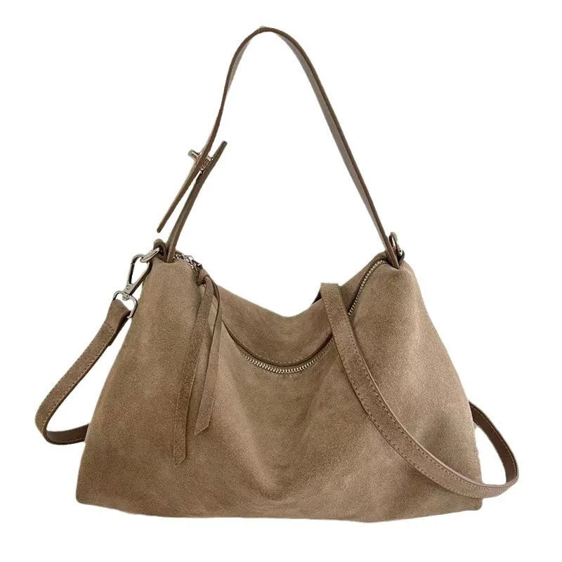 Luxury Suede Boston Tote