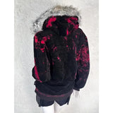 Women's Geometric Print Zip-Up Hoodie