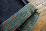 SAUCE ZHAN Mens Jeans Rainbow Sanforized Selvedge Denim Jeans Man Python Skin Labels Regular Fit 14 Oz