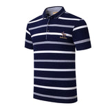 Men's Striped Cotton Polo Shirt | Casual Summer Style