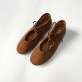 Round Toe Mary Jane Flats with Butterfly Knot