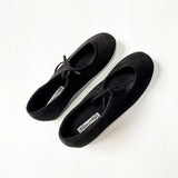 Round Toe Mary Jane Flats with Butterfly Knot