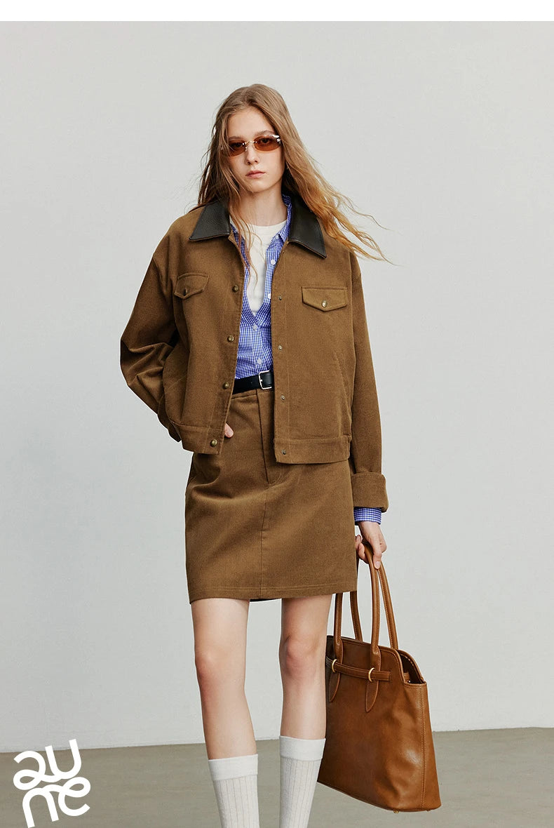 Toyouth Corduroy A-Line Mini Skirt | Autumn 2025