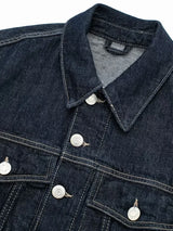Vintage Denim Blue Jacket – Chic Single-Breasted Outfits with Pockets