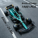 Designer Technical Car Blocks Green Speed Vechiel Sport Racing Hypercar Creative Model Building Bricks Toys DIY Gifts