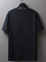 Men's Cotton T-Shirt with Minimalist Smile Print