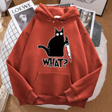 Little Black Cat Graphic Hoodie