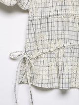 TFAFXY 2026 Summer Bow Plaid Embroidered Blouse Women Sets A-line Midi Long Skirt Suits Y2K