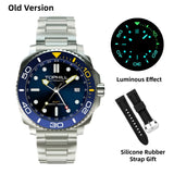 TOPHILL 43mm NH34 GMT Men Watch Automatic Mechanical Wristwatch 300M Dive Sapphire Ceramic Bezel Luxury Luminous 3H Date TD012G