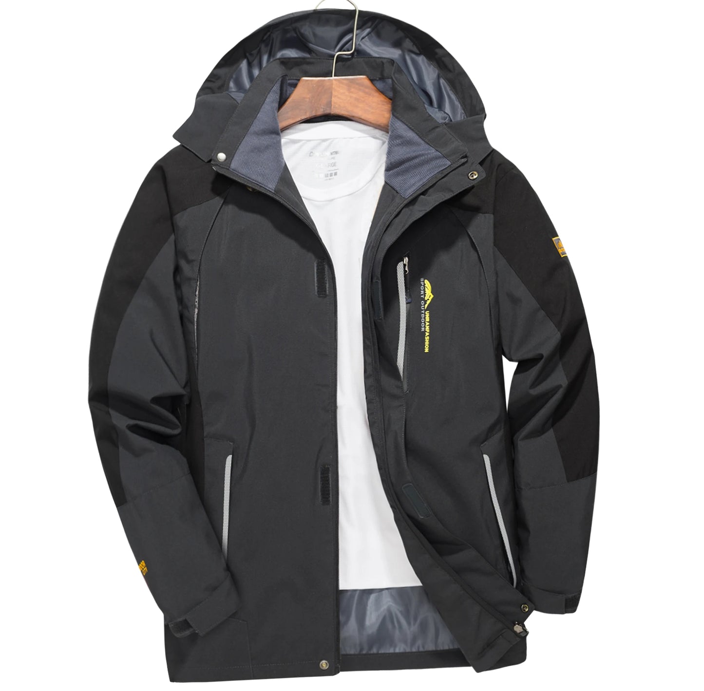 Men's Waterproof Hiking Jacket Large Size Windproof Windbreaker Camping Hunting Running Trekking Fishing Coat Men Outdoor