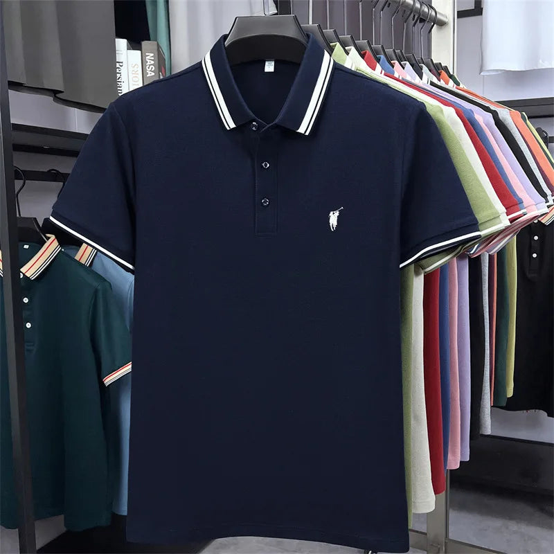 Men's Premium Cotton Polo Shirt | Embroidered Classic Fit