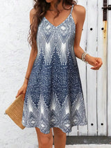 Women's V-Neck Spaghetti Strap Summer Dress
