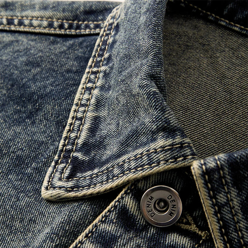 Washed Heavyweight Denim Jacket – Vintage Workwear