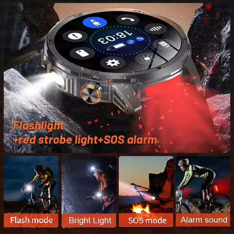 GUHUAVMI AK95 Pro Smartwatch – AMOLED, GPS & Flashlight