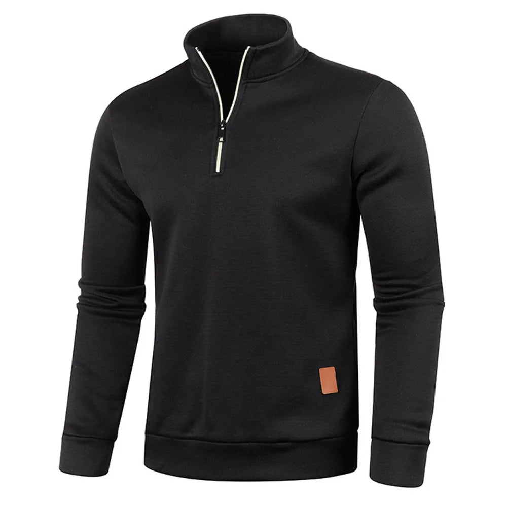 Men’s Half-Zip Stand Collar Sweatshirt