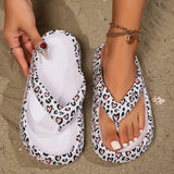 Leopard Print Cloud Slides – Soft Thick-Sole Summer Beach Sandals