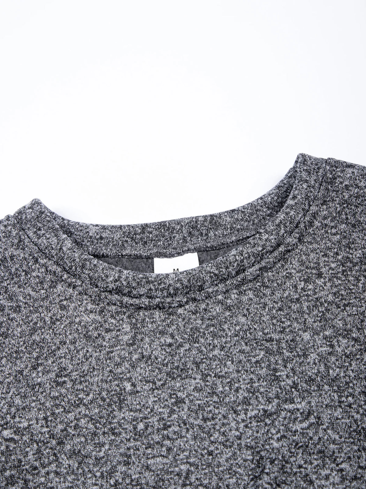 Men's  Autumn Long Sleeve Knit Pullover Solid Color Crewneck Warm Sweater Men Casual Loose Sweatshirt Street Sportswear