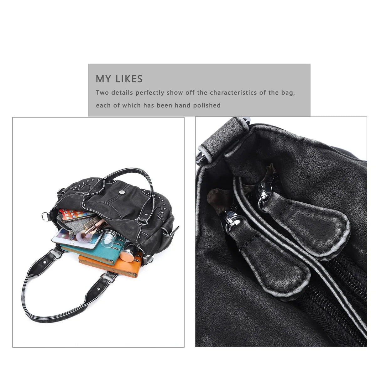 Women Handbag Stitching Leopard Top-handle Shoulder Bag PU Dumpling Pack Multi-pockets Shoulder Bags Phone Money Pack
