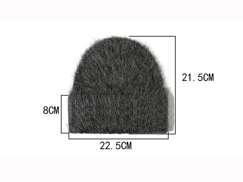 Fluffy Alpaca Wool Beanie | Women's Cozy Knit Winter Hat