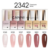 CANNI Nail Gel Polish Set HEMA TPO FREE Jelly Nude Color Rubber Base UV Construction Gel Semi Permanent Soak off UV LED Gel Nail