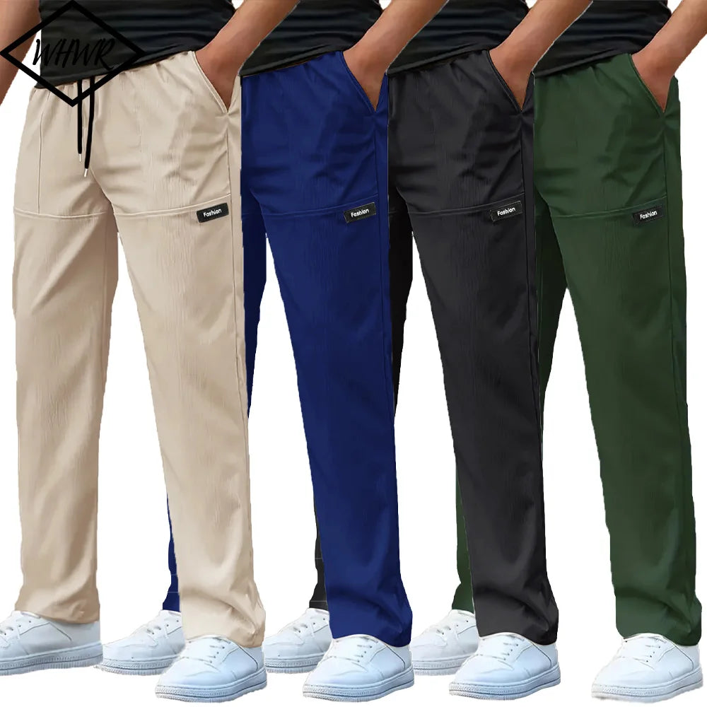 Men's Casual Loose Straight Sports Pants Gym Sport Trousers for Men Jogger Sweatpants Running Workout Jogging Long Pants
