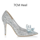 Women's Rhinestone Pointed-Toe Wedding Pumps