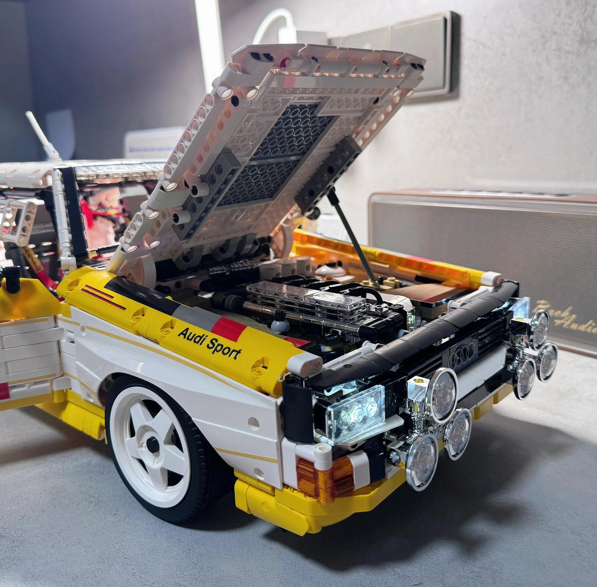 3887PCS Technical MOC 1:8 Racing Sport Retro Rally Car Building Blocks Classic Sportscar Model DIY Toys for Kid Adult Boys Gift