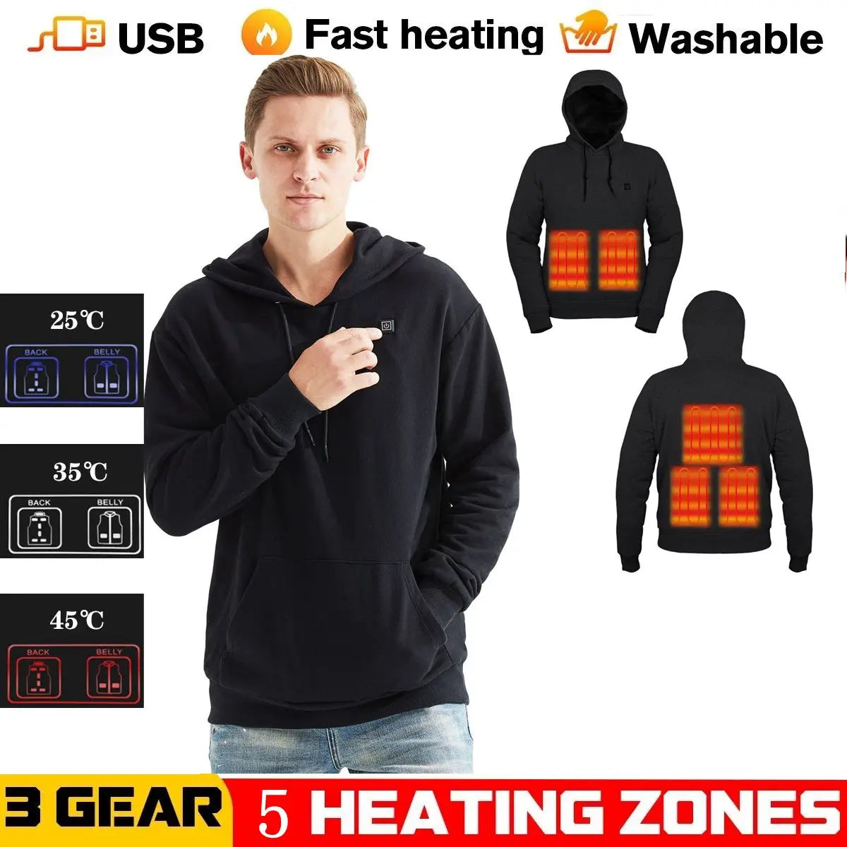 Men’s USB Heated Hoodie