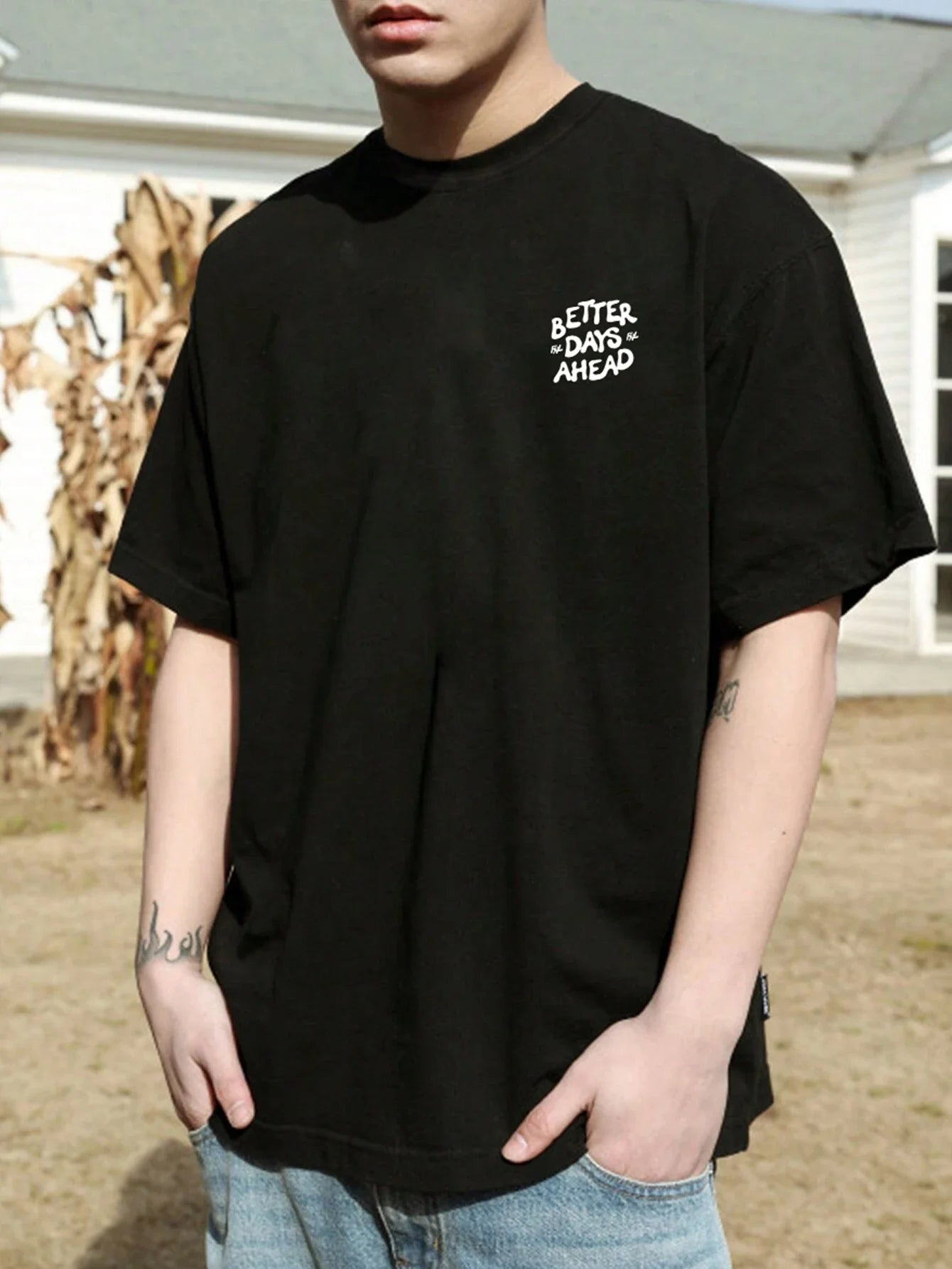 "Better Days Ahead" Oversized Graphic Tee