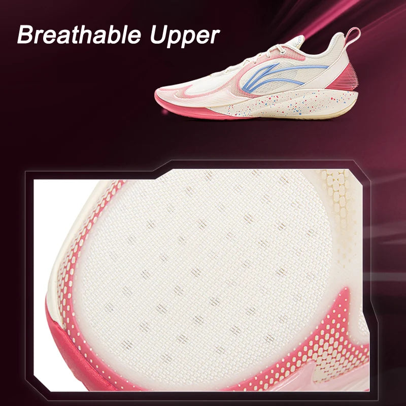 Li-Ning Men's SHINING II On Court  Basketball Shoes BOOM Cushion Rebound Breathable LiNing Wear-resistant Sport Shoes ABPV003