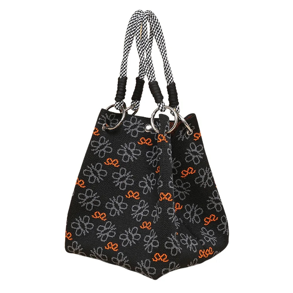Women's Cartoon Knitted Bucket Bag