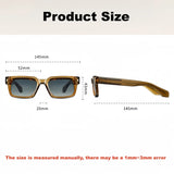 YIMARUILI Retro Square Men's Polarized Sunglasses Fashion Trend UV Protection High Quality TR90 Acetate Women's Driving Glasses