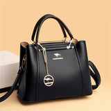 Luxury Triple-Layer Leather Tote & Crossbody