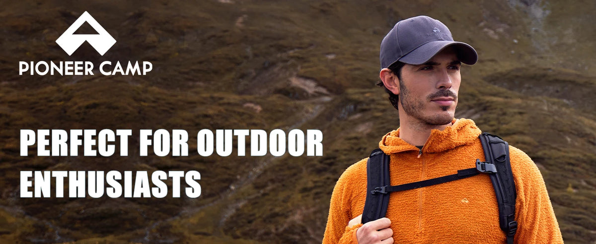 Pioneer Camp Men's Hoodies Outdoor Professional Grade Fleece Warmth Sweatshirt Zip PrimaLoft Active Evolve For Camping Hiking